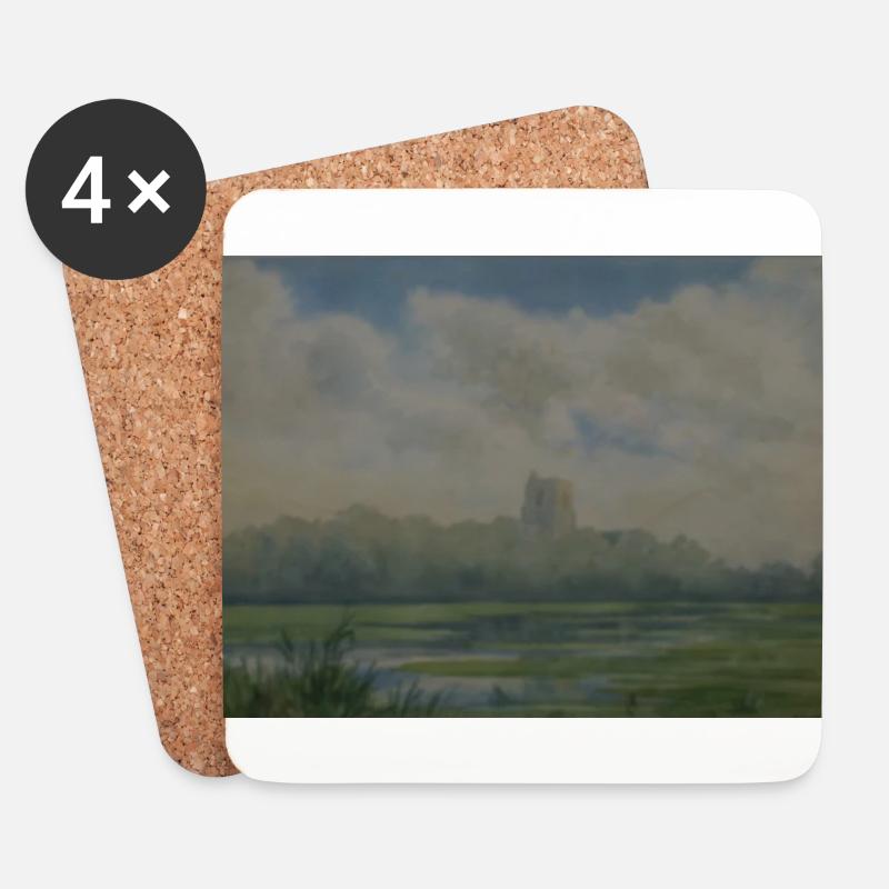 Beccles Tower - Coasters (set of 4) - white