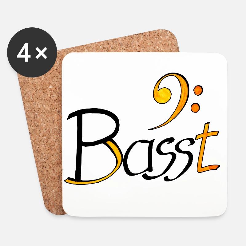 Basst - für Bässe - Untersetzer (4er-Set) - Weiß