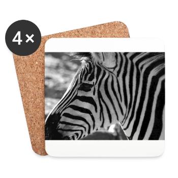 Zebra - Coasters (set of 4) - white - Front