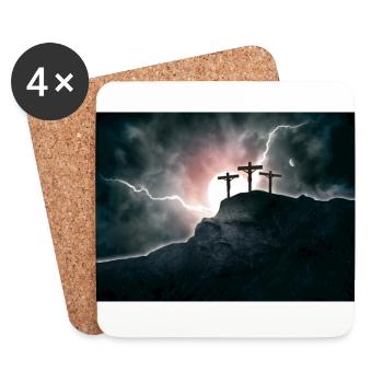 Calvaire - Dessous de verre (lot de 4) - blanc - Devant