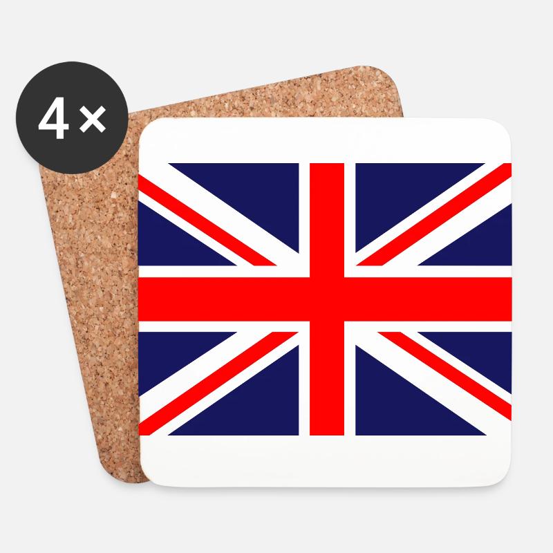 Großbritannien britisch Flagge Fahne - Untersetzer (4er-Set) - Weiß