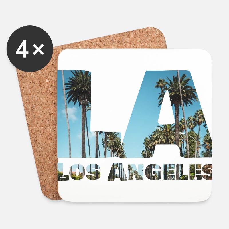 Beverly Hills - Los Angeles - Untersetzer (4er-Set) - Weiß