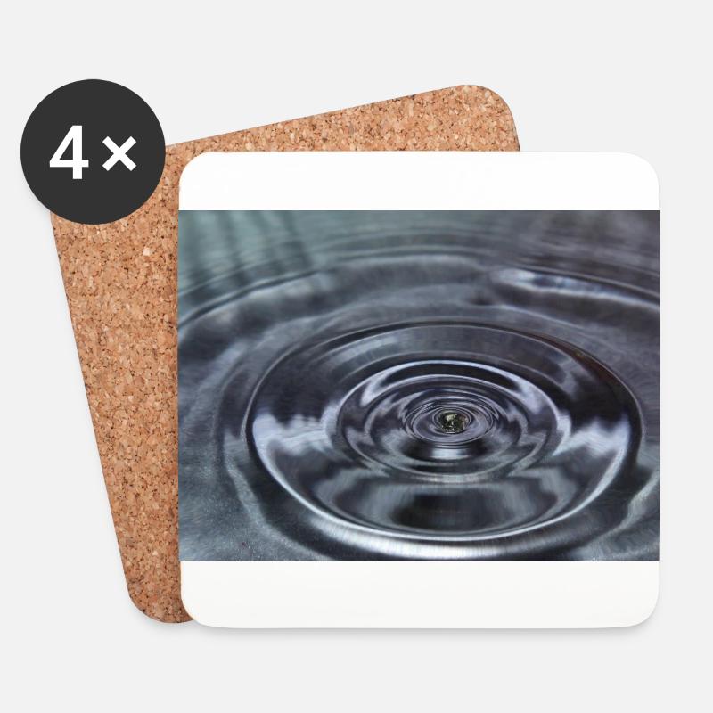 Wassertropfen - Untersetzer (4er-Set) - Weiß