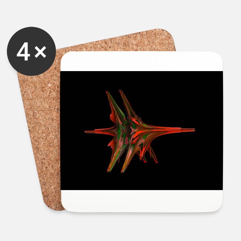 Space Ship - Untersetzer (4er-Set) - Weiß