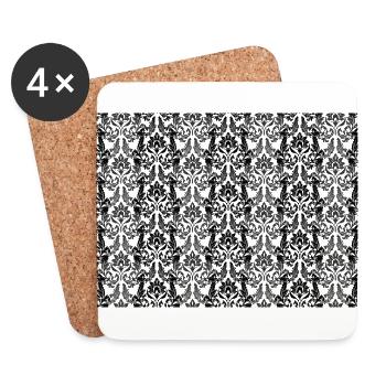 Damask Design - Untersetzer (4er-Set) - Weiß - Vorne