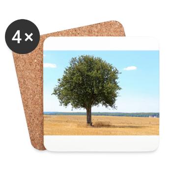 Tree, Environment, Nature - Coasters (set of 4) - white - Front