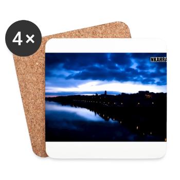 Garonne Night (2) by NKaHRa - Coasters (set of 4) - white - Front