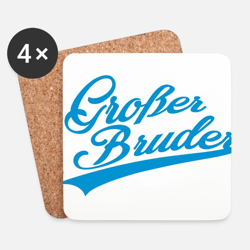 Großer Bruder - Untersetzer (4er-Set) - Weiß