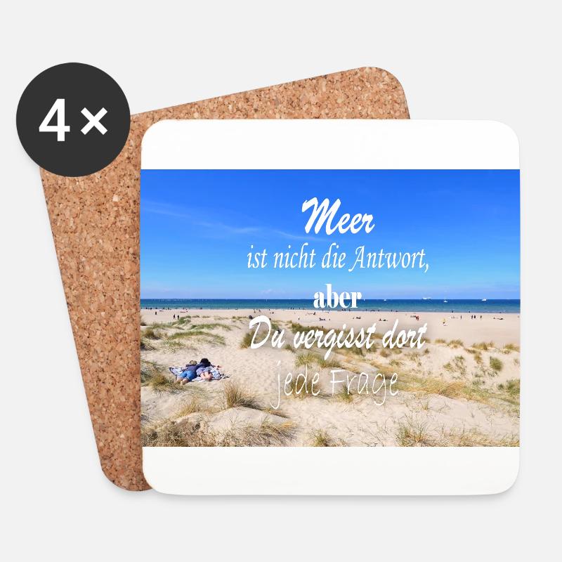 Ostsee = Therapie - Untersetzer (4er-Set) - Weiß