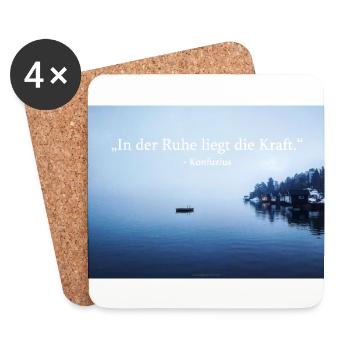 In der Ruhe liegt die Kraft. - Untersetzer (4er-Set) - Weiß - Vorne