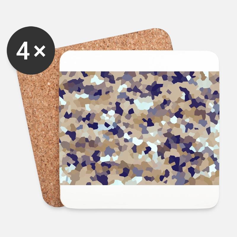 Decorative stains - abstract pattern - Coasters (set of 4) - white