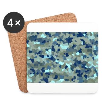 Modernes Mosaik - abstrakte Kunst - Untersetzer (4er-Set) - Weiß - Vorne