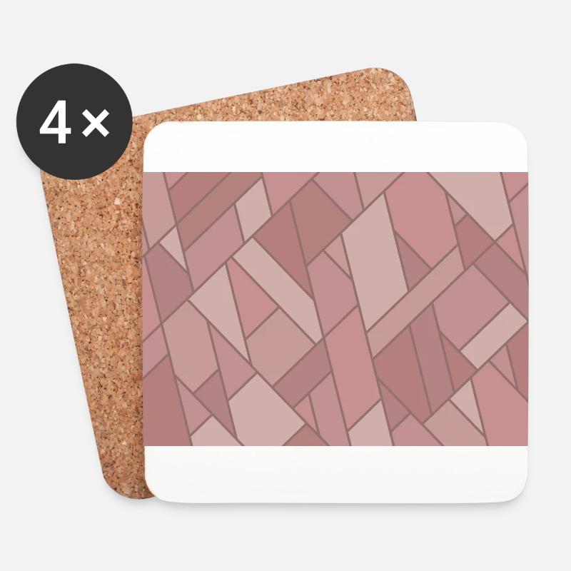 Geometric pattern - Coasters (set of 4) - white