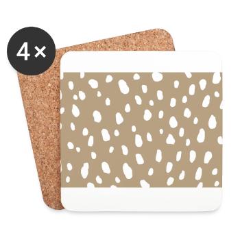 Stain texture - Coasters (set of 4) - white - Front