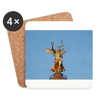 Siegessäule - Untersetzer (4er-Set) - Weiß - Vorne