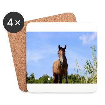 Pferd - Untersetzer (4er-Set) - Weiß - Vorne