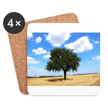 Tree, Environment, Nature - Coasters (set of 4) - white - Front