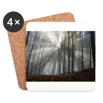 L’éclat de la forêt - Dessous de verre (lot de 4) - blanc - Devant