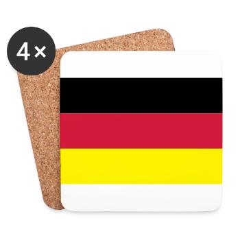 Germany Flag Flag - Coasters (set of 4) - white - Front