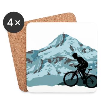 VTT Vélos Montagnes Montagnes - Dessous de verre (lot de 4) - blanc - Devant