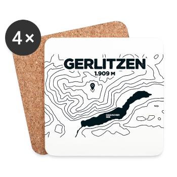 Topo Gerlitzen Paragliding - Coasters (set of 4) - white - Front