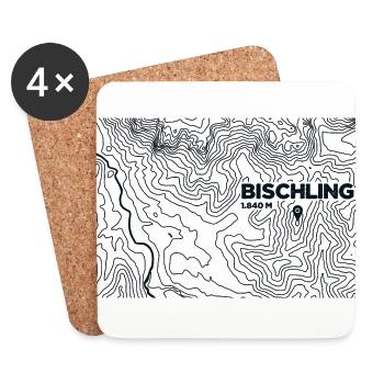 Topo Bischling Paragliding - Untersetzer (4er-Set) - Weiß - Vorne