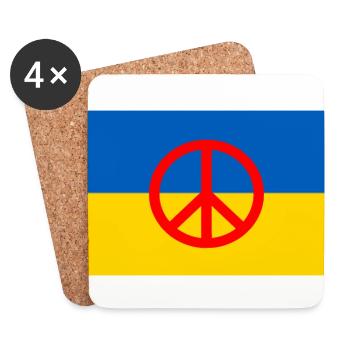Ukraine - Untersetzer (4er-Set) - Weiß - Vorne