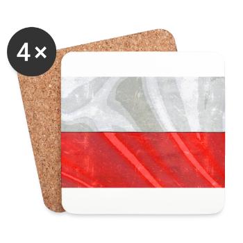 Collection Pologne 'par nikkkooo - Dessous de verre (lot de 4) - blanc - Devant