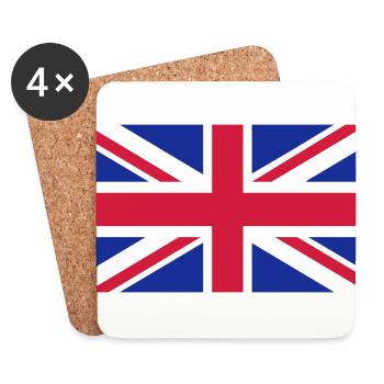 United Kingdom Flag (Union Jack) - Coasters (set of 4) - white - Front