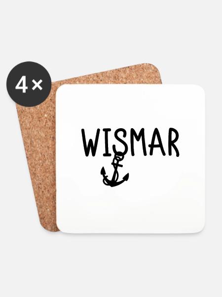 Wismar - Untersetzer (4er-Set) - Weiß