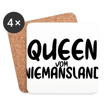 Queen niemandsland Queer Gay Homo - Untersetzer (4er-Set) - Weiß - Vorne