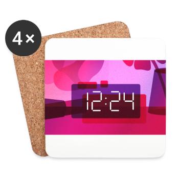 Time – 12:24 PM - Coasters (set of 4) - white - Front