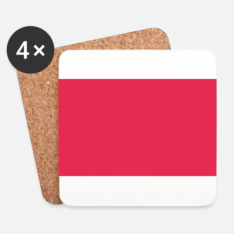 Denken Sie rot - Untersetzer (4er-Set) - Weiß