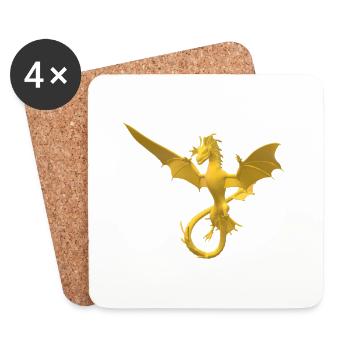 Dragon - Coasters (set of 4) - white - Front