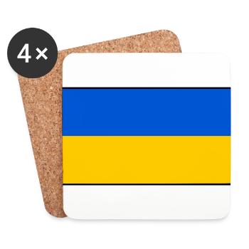 Ukraine - Untersetzer (4er-Set) - Weiß - Vorne
