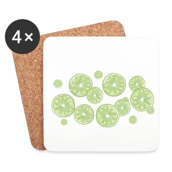 The scent of limes - Coasters (set of 4) - white - Front