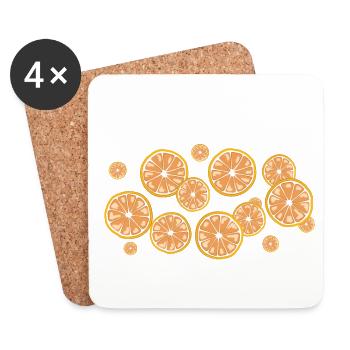 L’odeur des oranges sanguines - Dessous de verre (lot de 4) - blanc - Devant