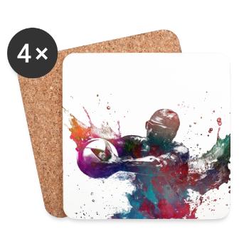 Water polo sport #sport #waterpolo - Coasters (set of 4) - white - Front