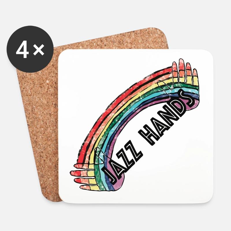 Jazz Hands @Razdazthem - Untersetzer (4er-Set) - Weiß