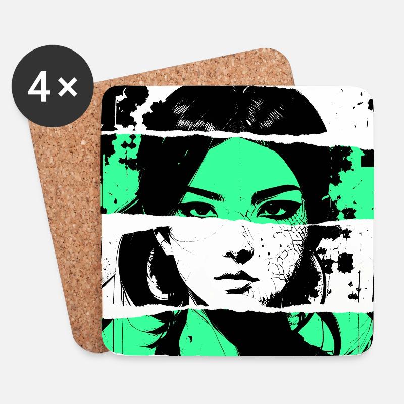 Torn - Coasters (set of 4) - white