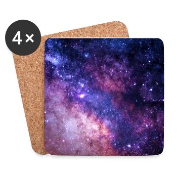 Purple Galaxy - Coasters (set of 4) - white - Front