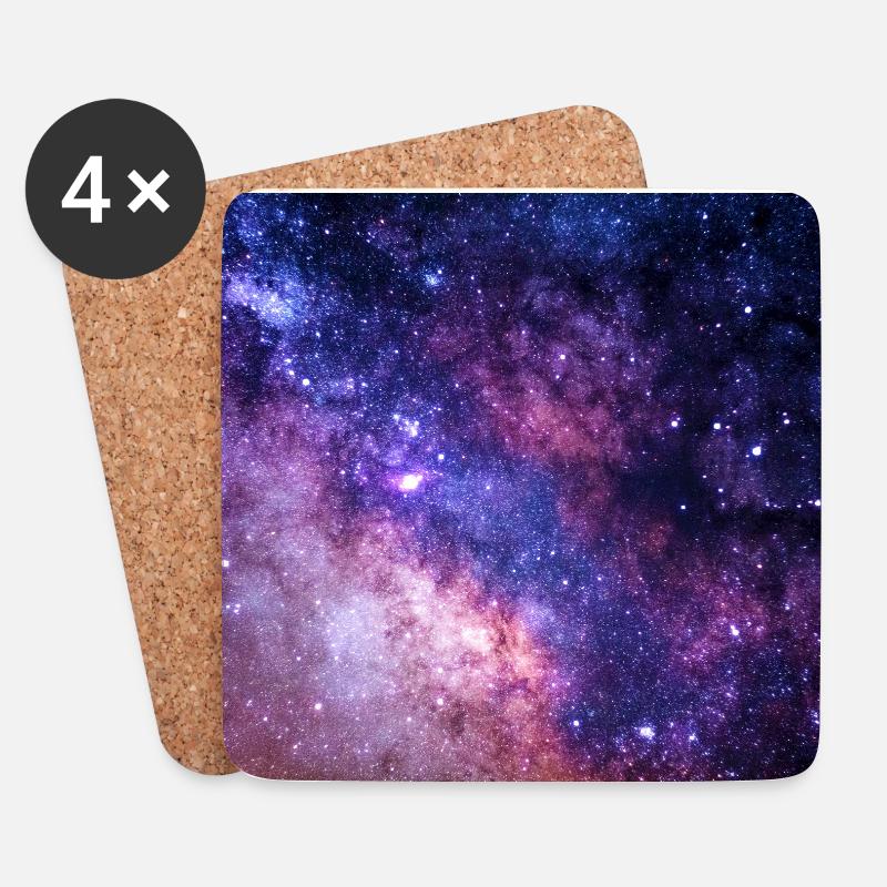 Purple Galaxy - Untersetzer (4er-Set) - Weiß