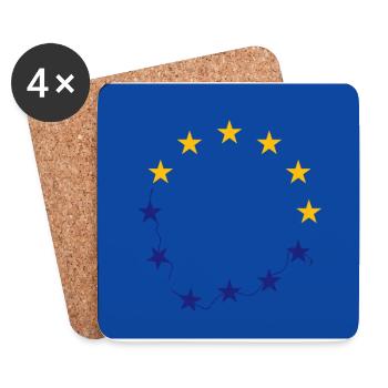 Pessimistic European Union flag design - Coasters (set of 4) - white - Front