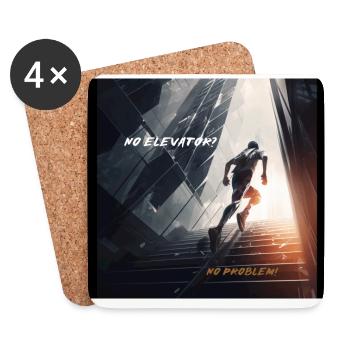 Towerrunning, Stairclimbing Elite Workout - journée de jambe - Dessous de verre (lot de 4) - blanc - Devant
