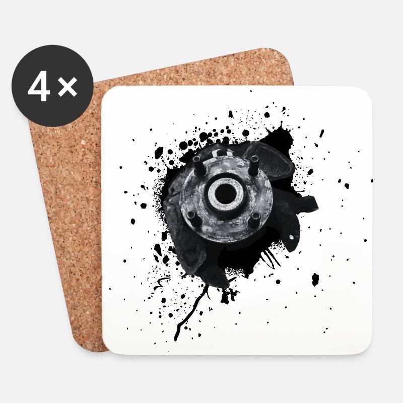 Steering knuckle right - Coasters (set of 4) - white