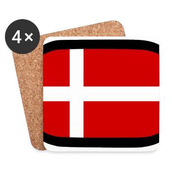 Denmark - Coasters (set of 4) - white - Front