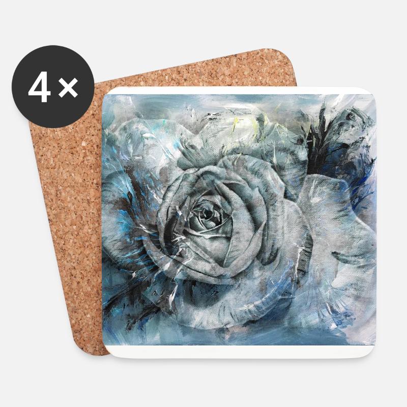 Rose - Coasters (set of 4) - white