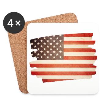 USA - Coasters (set of 4) - white - Front