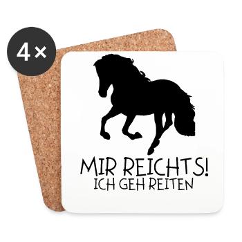 J’aime les chevaux - Dessous de verre (lot de 4) - blanc - Devant