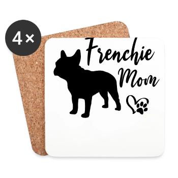 Funny french mom french bulldog dog - Coasters (set of 4) - white - Front
